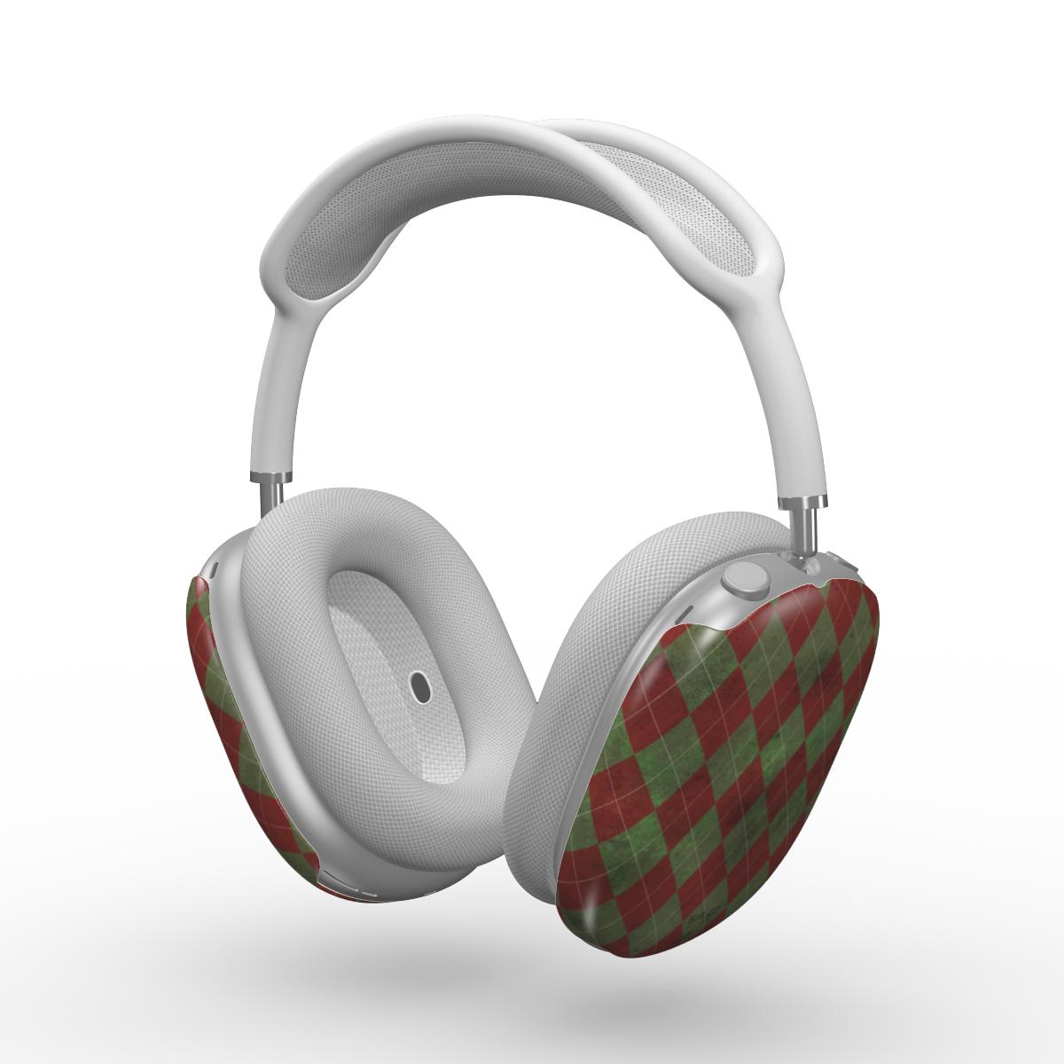 Étui élégant pour AirPods Max à motif argyle