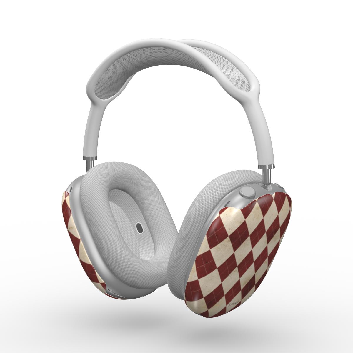 Étui AirPods Max ROUGE ÉLÉGANT ARGYLE