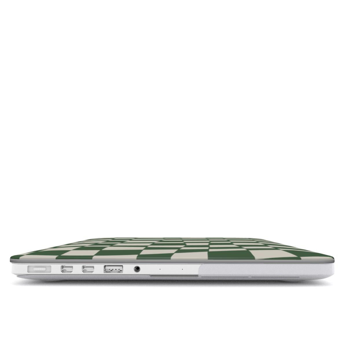 GREEN CHECKER ILLUSION MacBook Case