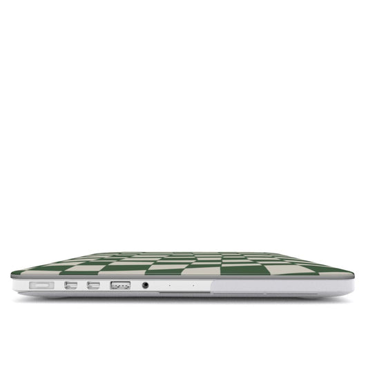 GREEN CHECKER ILLUSION MacBook Case