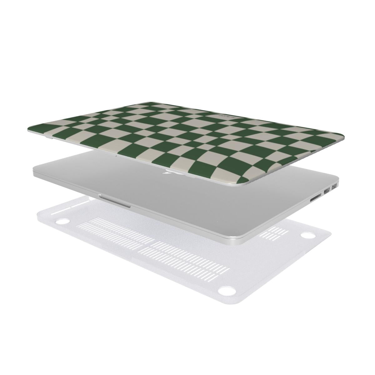 GREEN CHECKER ILLUSION MacBook Case