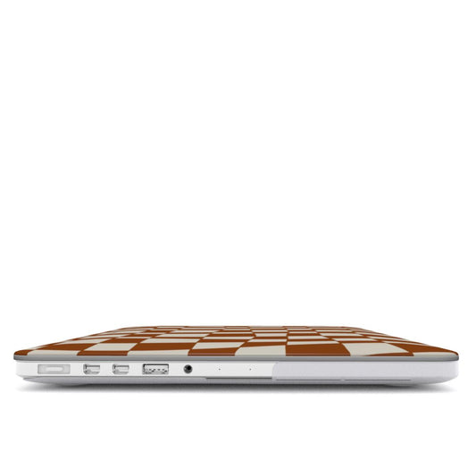 ORANGE CHECKER ILLUSION MacBook Case