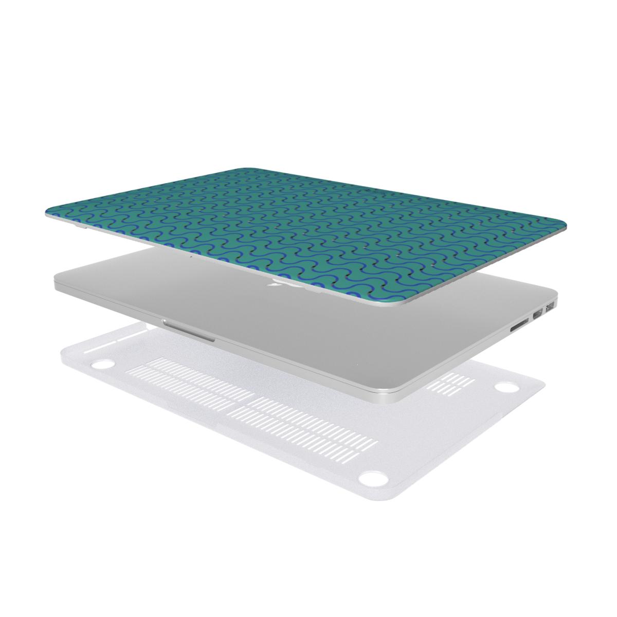 MINIMAL WAVE - BLUE MacBook Case