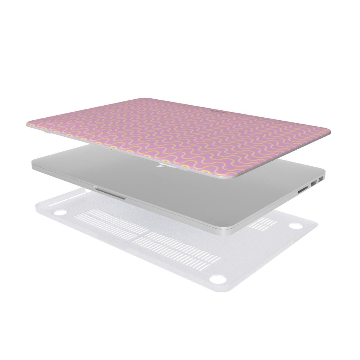 MINIMAL WAVE - PINK MacBook Case
