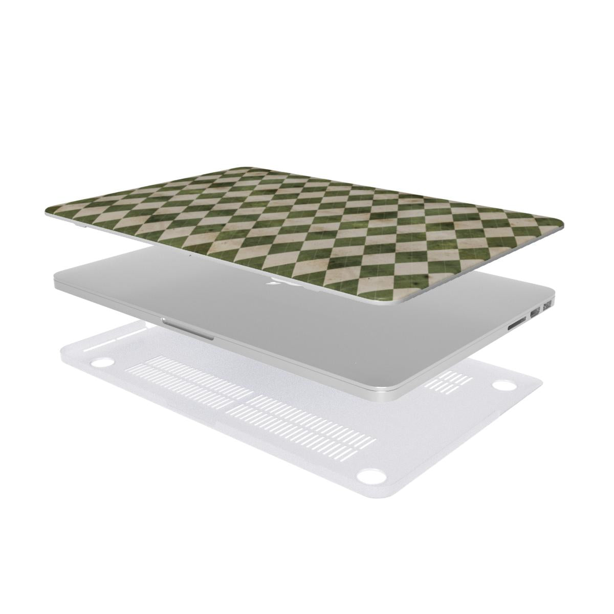 ELEGANT ARGYLE - GREEN MacBook Case