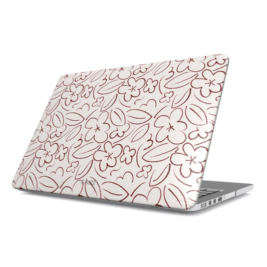 FLOWER DOODLE – RED MacBook Case