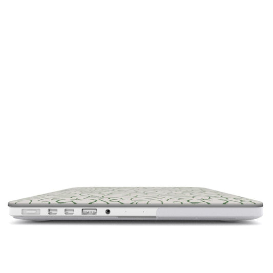 FLOWER DOODLE - GREEN MacBook Case