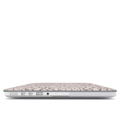FLOWER DOODLE – RED MacBook Case