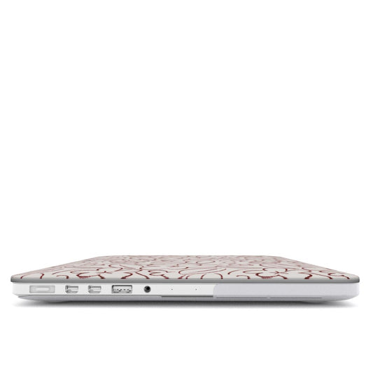 FLOWER DOODLE – RED MacBook Case