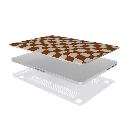 ORANGE CHECKER ILLUSION MacBook Case