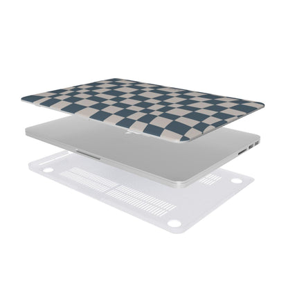 BLUE CHECKER ILLUSION MacBook Case