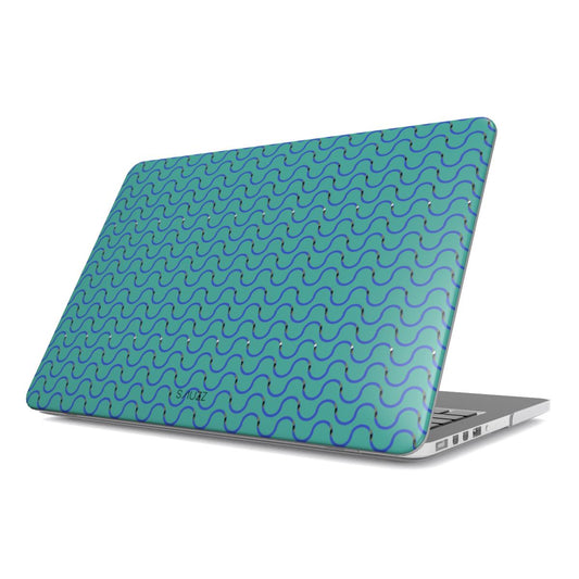 MINIMAL WAVE - BLUE MacBook Case