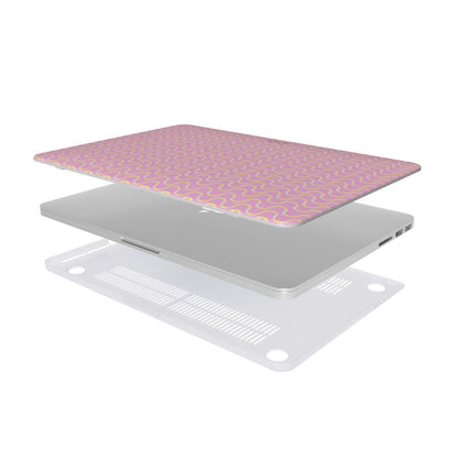 MINIMAL WAVE - PINK MacBook Case