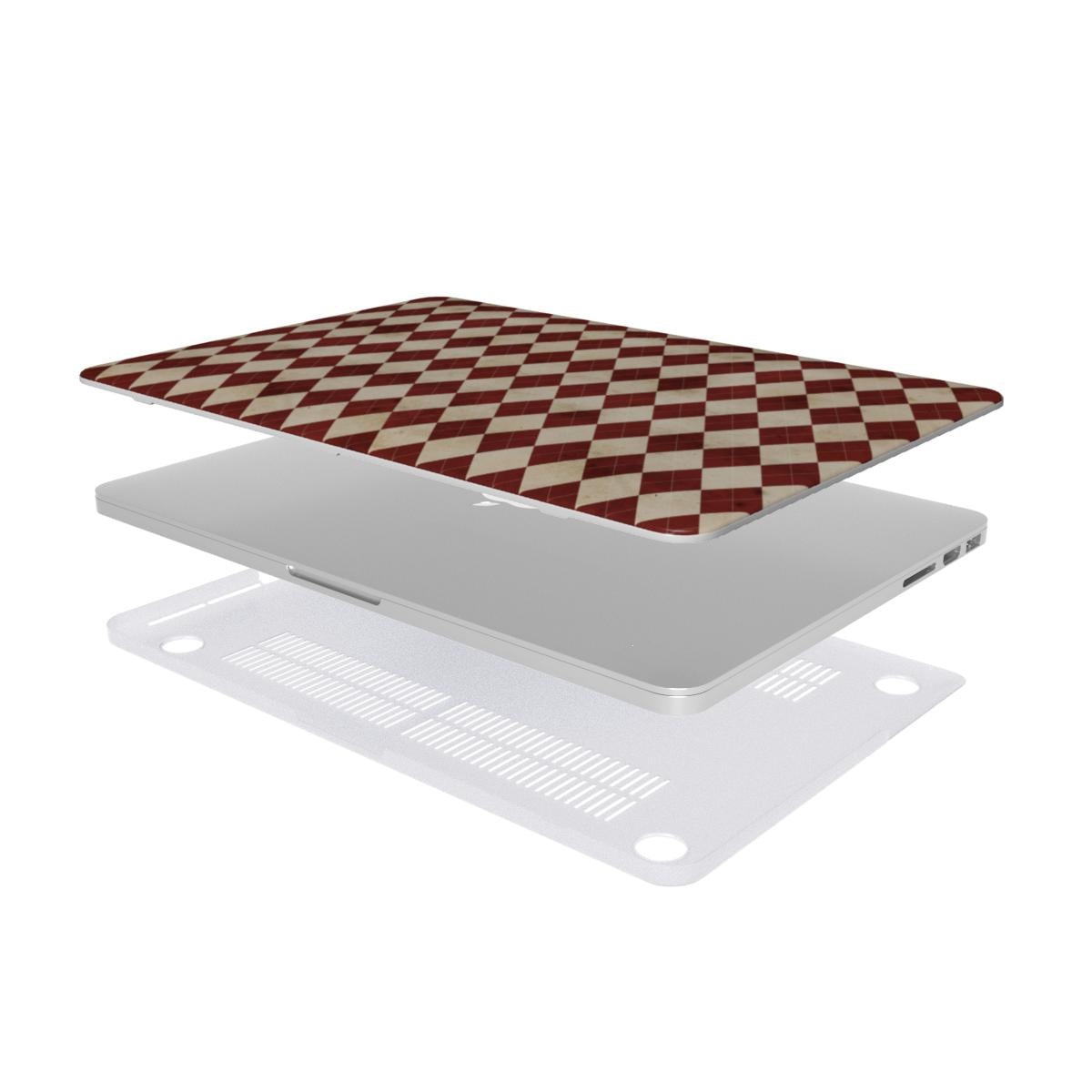 ELEGANT ARGYLE - RED MacBook Case